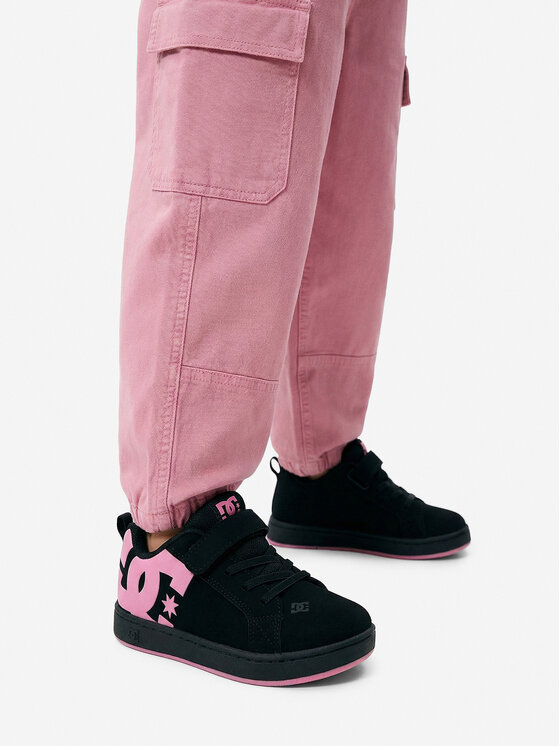 DC Shoes Sneakers EO-COURT GRAFFIK ELASTIC TODDLER DC02547003 Negru