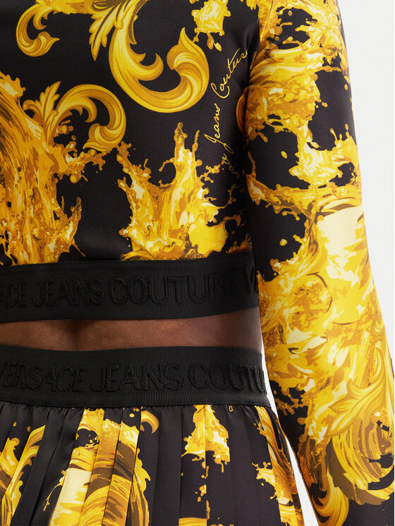 Versace Jeans Couture Versace Jeans Couture Μπλουζάκι 80HAH218 JS532 Μαύρο Slim Fit