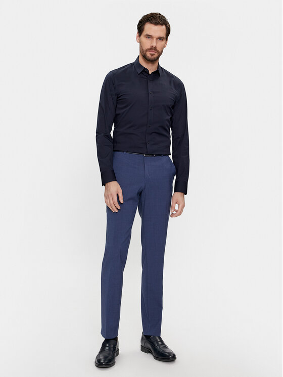 Calvin Klein Calvin Klein Koszula K10K110856 Granatowy Slim Fit