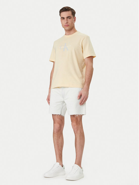 Calvin Klein Jeans Calvin Klein Jeans Tričko Hero Monologo LV04RB862G Žltá Regular Fit