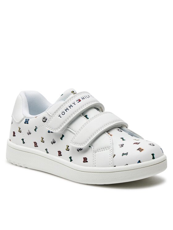 Tommy Hilfiger Tommy Hilfiger Superge Aop Low Cut Velcro Sneaker T1X9-33338-1355 S Bela