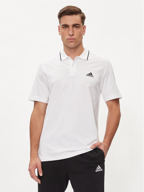 adidas adidas Tricou polo Essentials Piqué Small Logo Polo Shirt IC9315 Alb Regular Fit