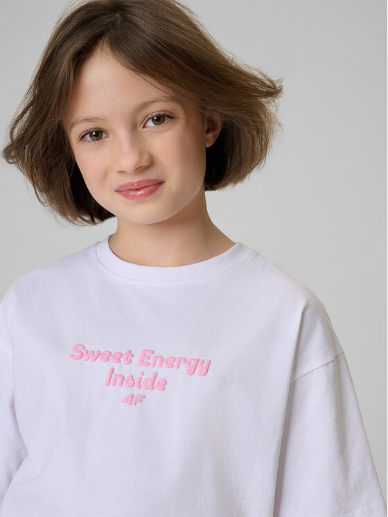 4F 4F T-Shirt JELLIFICATION Biały Loose Fit
