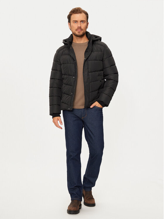 Geox Geox Zimné bundy Leitan M4628C T3144 F9000 Čierna Regular Fit