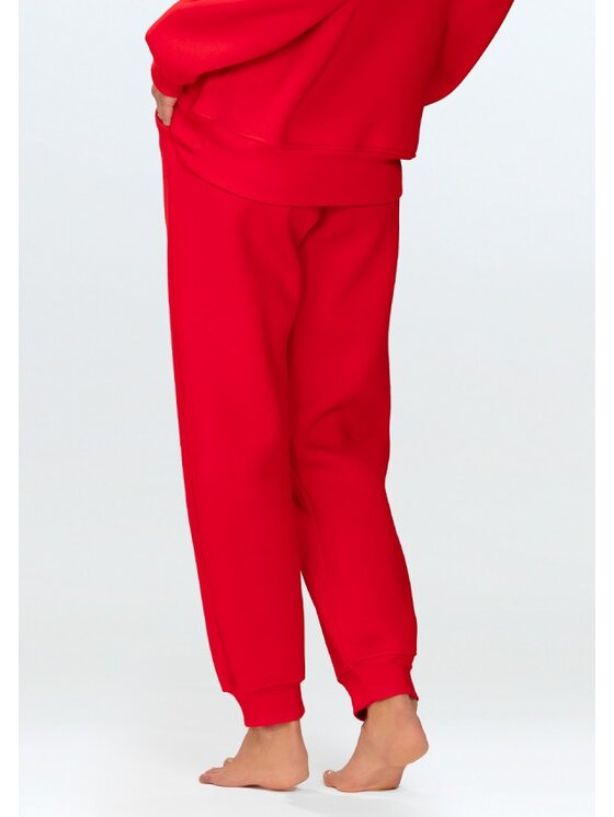 DKaren Sport DKaren Sport Spodnie dresowe Rehema Czerwony Relaxed Fit