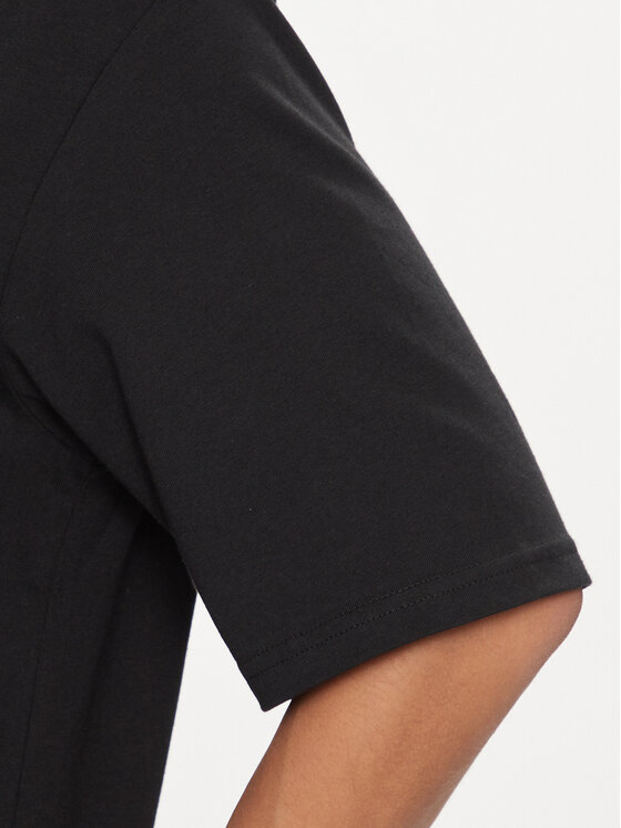 adidas adidas Póló Essentials Big Logo Boyfriend T-Shirt HR4931 Fekete Loose Fit