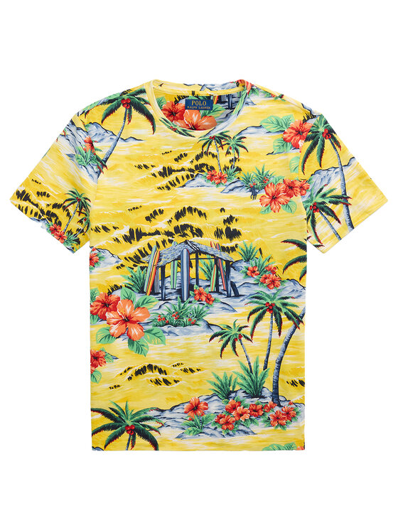Polo Ralph Lauren Polo Ralph Lauren T-särk 710963813001 Kollane Custom Slim Fit