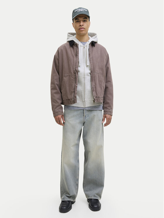 Jack & Jones Jack & Jones Mikina Norrebro Emb 12282901 Šedá Regular Fit