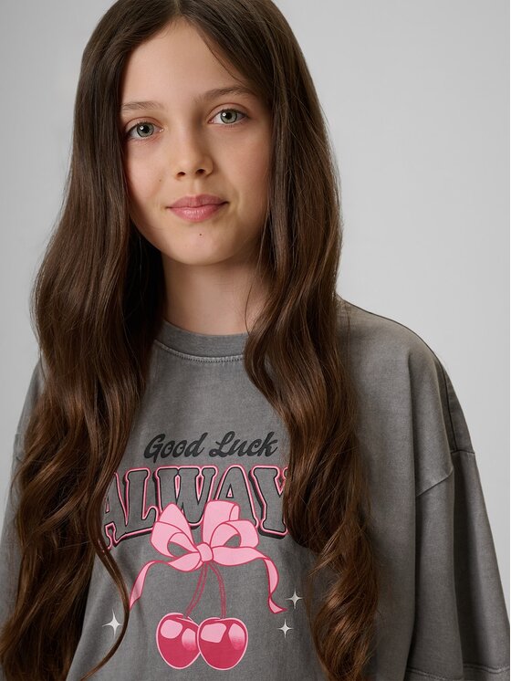 4F 4F T-Shirt 4FJRAW26TTSHF4239-22S Czarny Boxy Fit