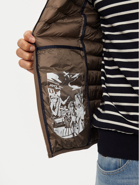 Jott Jott Пухено яке Mat P000MDOW02 Бежов Slim Fit