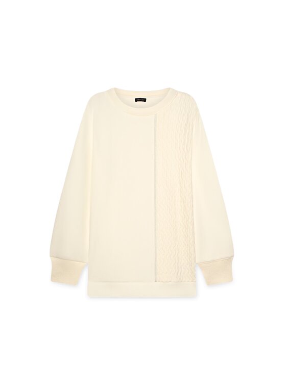 Fiorella Rubino Fiorella Rubino Felpa G825L008618N011 Bianco Boxy Fit