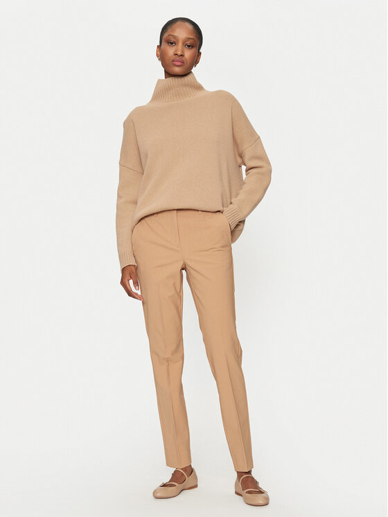 Marella Marella Spodnie materiałowe Gerona 2423136052 Brązowy Straight Fit
