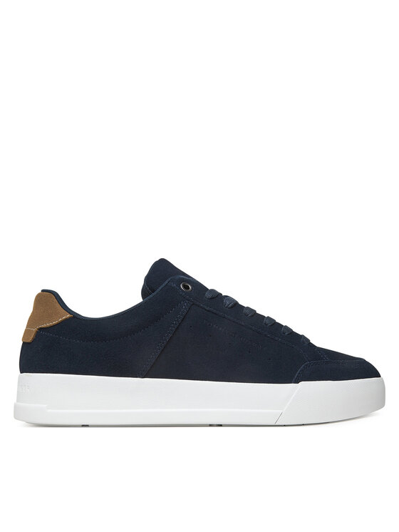 Tommy Hilfiger Tommy Hilfiger Sneakersy Th Court Summer Suede FM0FM05517 Granatowy