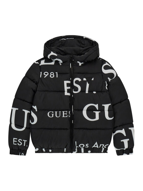 Guess Kids Kurtka zimowa H5BJ00 WCFM0 Czarny Regular Fit