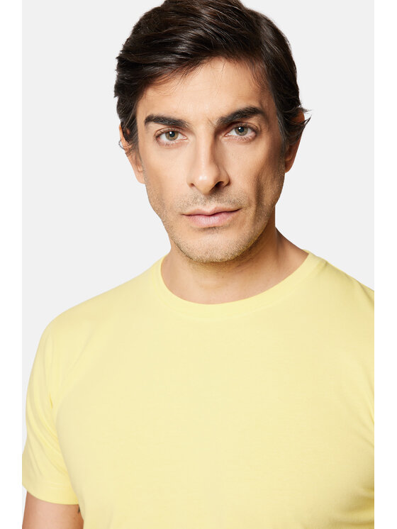 Lancerto Lancerto T-Shirt Jeffrey TS073124000002 Żółty Regular Fit