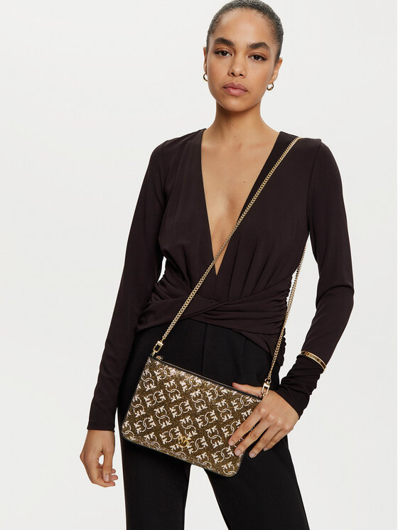 PINKO PINKO Ročna torba Flat Classic . AI 24-25 PCPL 100455 A20D Zlata