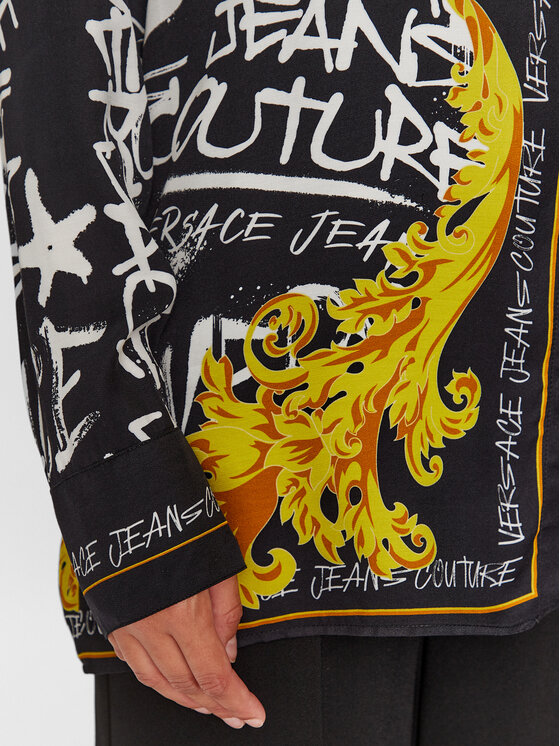 Versace Jeans Couture Versace Jeans Couture Marškiniai 75HAL2P2 Juoda Relaxed Fit