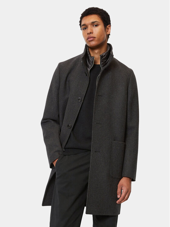 Marc O'Polo Marc O'Polo Вовняне пальто 329010171042 Сірий Regular Fit