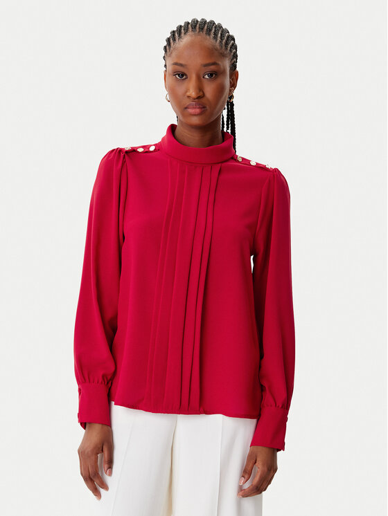 ARTIGLI Bluzka ACBL003228 Czerwony Regular Fit