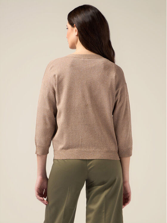 Oltre Oltre Cardigan M591J004951N002 Écru Cropp Fit