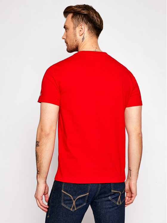 Tommy Jeans Marškinėliai Timeless Script Tee DM0DM10620 Raudona Regular Fit  • Modivo.lt