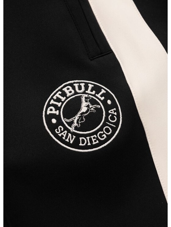 PITBULL PITBULL Szorty materiałowe Szorty dresowe Oldschool SAN DIEGO CA L Czarny Regular Fit