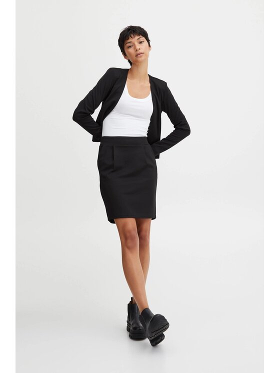 ICHI Spódnica mini MINI GONNA Czarny Short Fit | Modivo.pl
