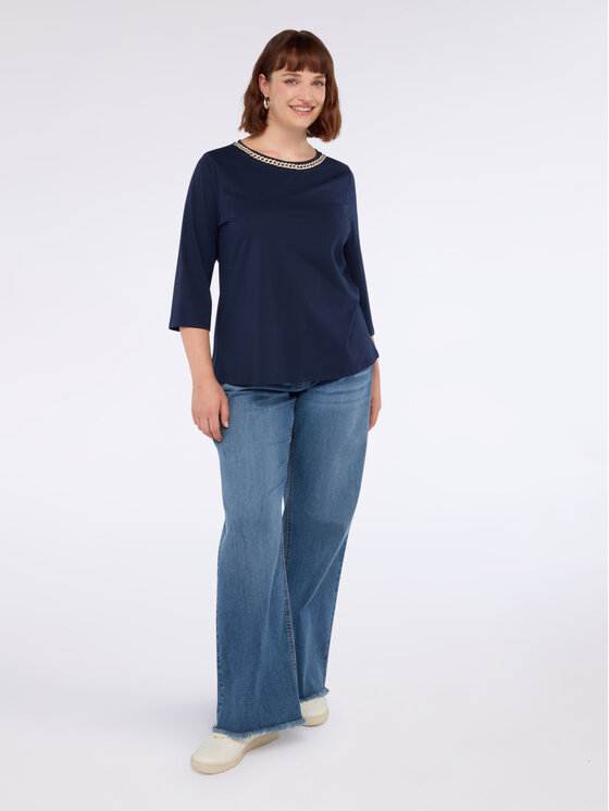 Fiorella Rubino Fiorella Rubino T-Shirt G219L208701N034 Niebieski Boxy Fit