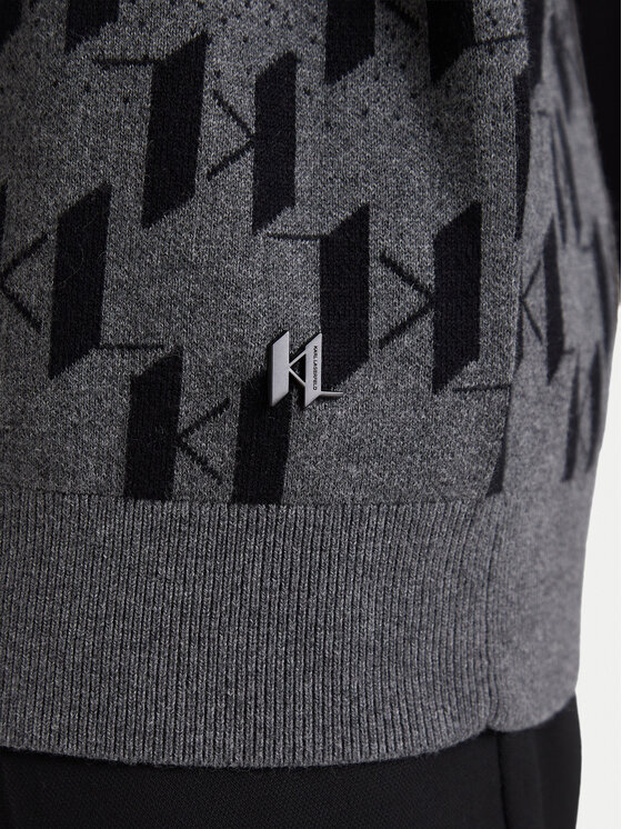 KARL LAGERFELD KARL LAGERFELD Sweter 655015 564304 Czarny Regular Fit