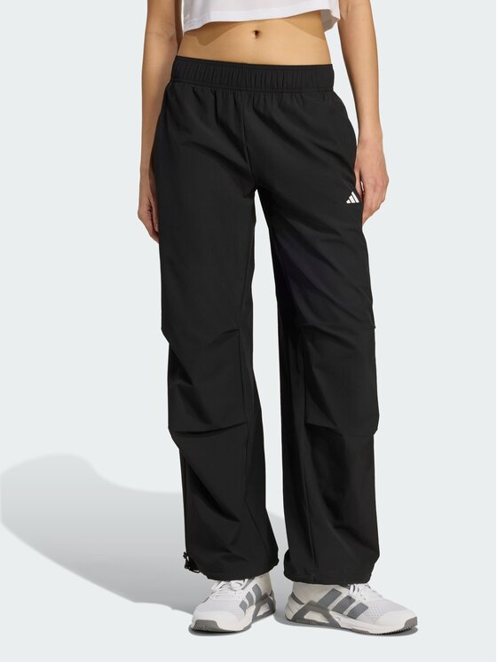 adidas adidas Spodnie materiałowe 156079 Czarny Loose Fit