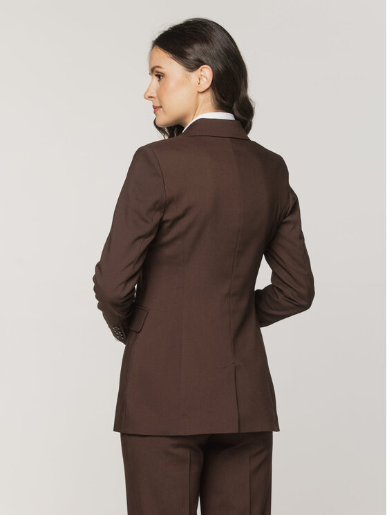 Willsoor Willsoor Marynarka 67904 Brązowy Slim Fit