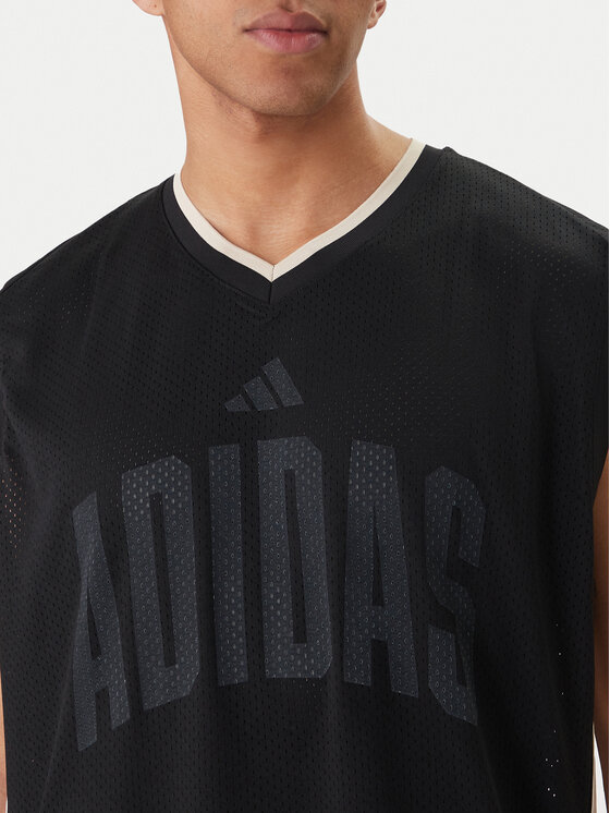 adidas adidas Topiņš Stadium JZ9441 Melns Loose Fit