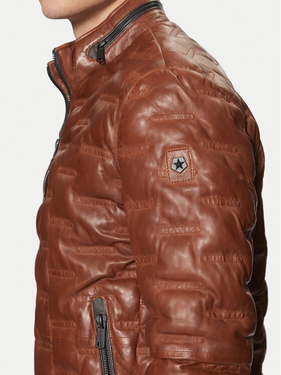 Milestone Milestone Lederjacke MSAversa 99101960080 Braun Regular Fit