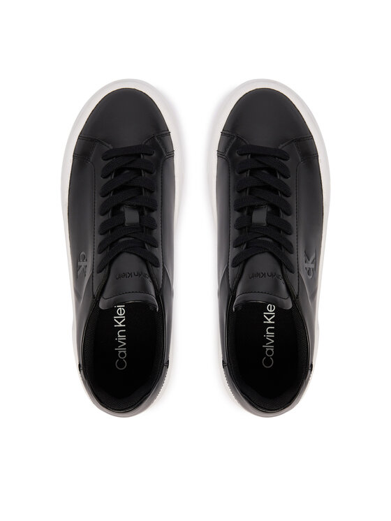 Calvin Klein Calvin Klein Сникърси Flatform Lace Up Lth YW0YW01928 Черен