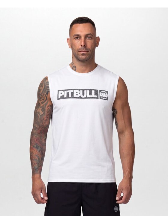 PITBULL PITBULL Koszulka techniczna Casual Sport HILLTOP Biały Regular Fit