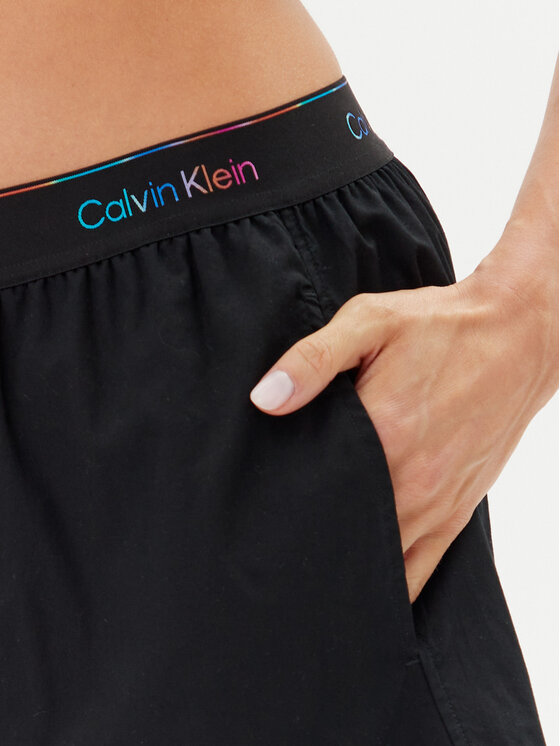 Calvin Klein Underwear Calvin Klein Underwear Kratke pidžama hlače LV00QS7471 Crna Relaxed Fit