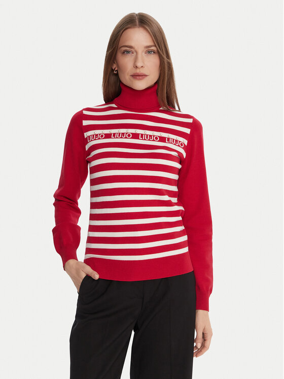 Liu Jo Sport Liu Jo Sport Krekls ar augstu apkakli TF5219 MS63L Sarkans Regular Fit