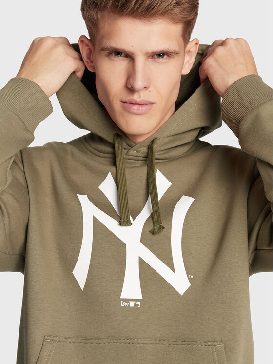 New Era New Era Džemperis ar kapuci New York Yankees Team Logo 11863698 Zaļš Regular Fit