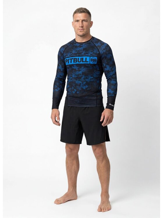 PITBULL PITBULL Koszulka techniczna HEX CAMO HILLTOP Niebieski Regular Fit