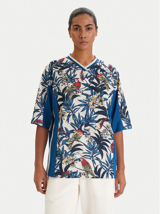 adidas Tricou Farm Rio Premium KD4629 Albastru Loose Fit