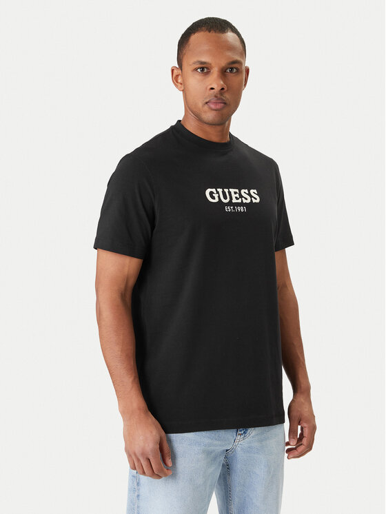 Guess Guess Tricou M6GI16 K3032 Negru Regular Fit