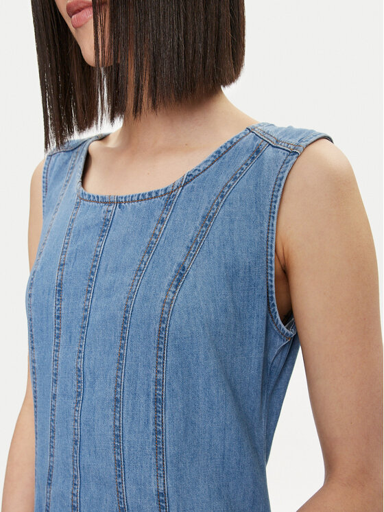 United Colors Of Benetton United Colors Of Benetton Jeans obleka 4SULDV087 Modra Regular Fit