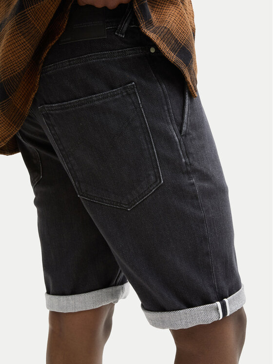 Tom Tailor Denim Tom Tailor Denim Džínsové šortky 1044986 Čierna Straight Fit