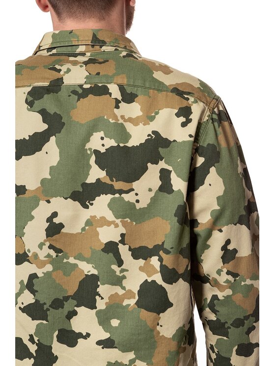 Lee Lee Kurtka przejściowa FATIQUE OVERSHIRT Brązowy Regular Fit