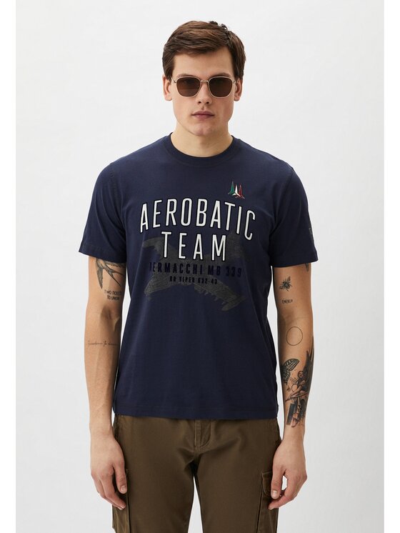 Aeronautica Militare Aeronautica Militare T-Shirt 241TS2219J641 Granatowy Regular Fit