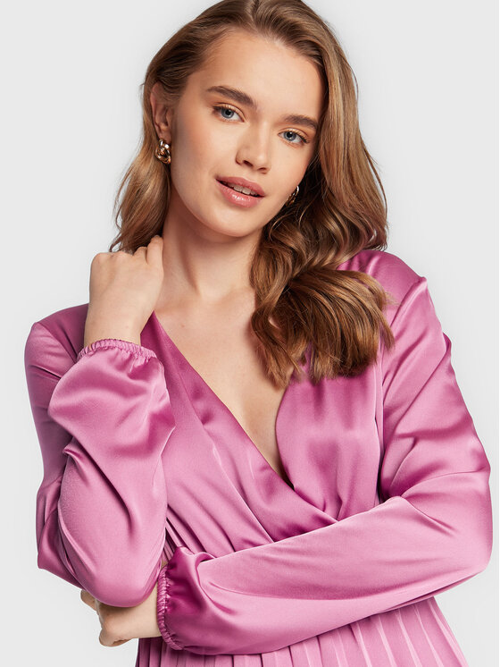 Comma Comma Коктейлна рокля 2122100 Розов Regular Fit