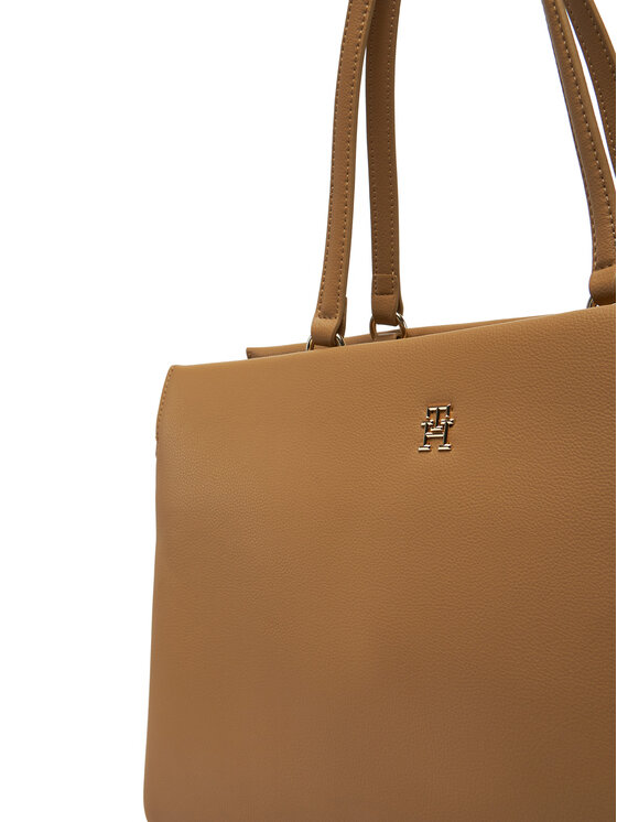 Tommy Hilfiger Tommy Hilfiger Torbica Th Legacy Tote AW0AW17197 Smeđa