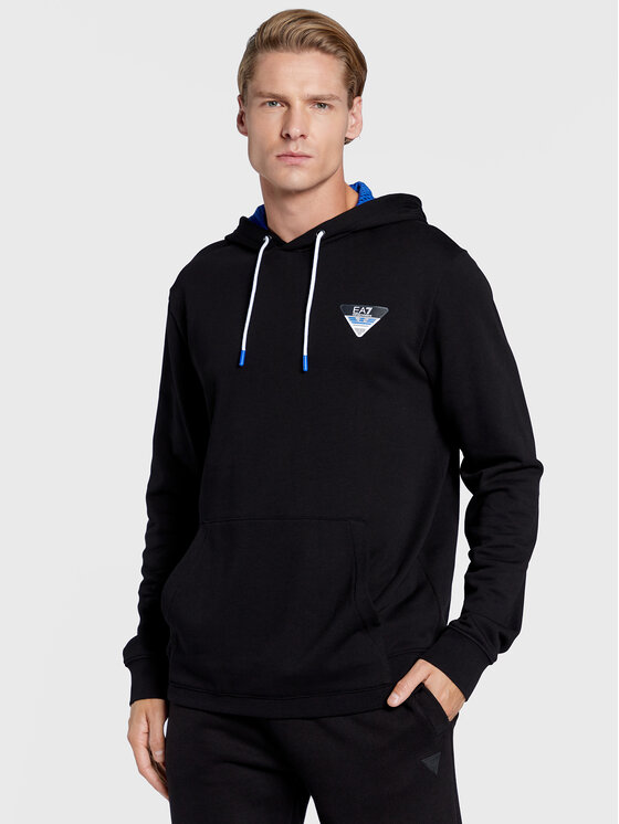 EA7 Emporio Armani Sweatshirt 6LPM72 PJEQZ 1200 Noir Regular Fit Modivo