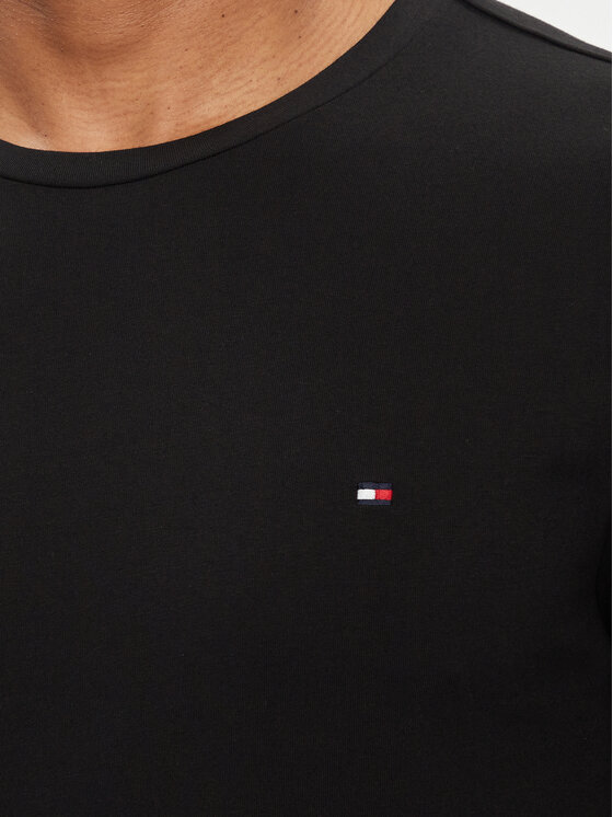 Tommy Hilfiger Tommy Hilfiger Longsleeve Logo Tee MW0MW09096 Czarny Regular Fit