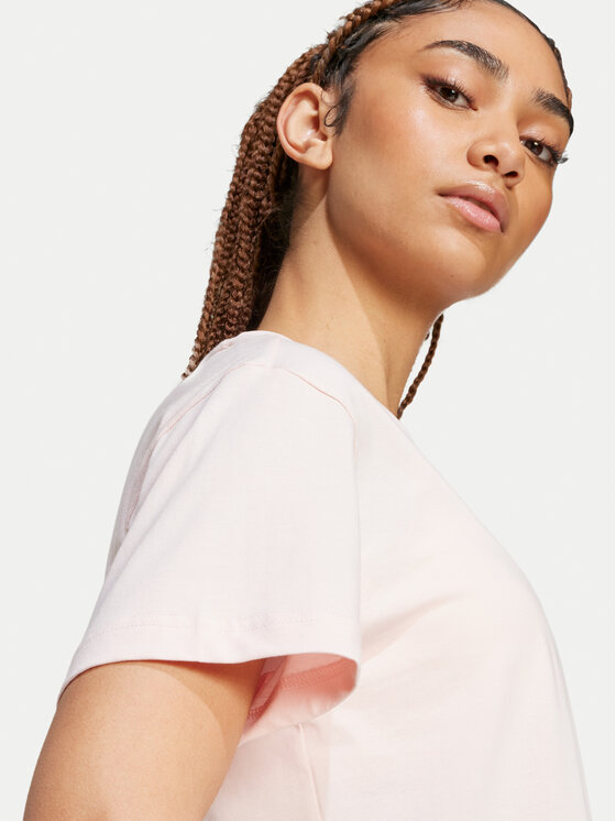 adidas adidas T-Shirt Essentials Small Logo JH3694 Ροζ Slim Fit